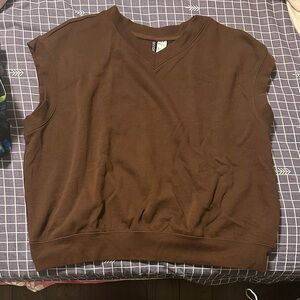 H&M Divided Brown V-Neck Top